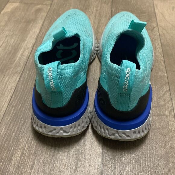 Kids Nike Epic‎ Phantom React Flyknit Mesh Slip On Sneakers Shoes - Picture 4 of 8